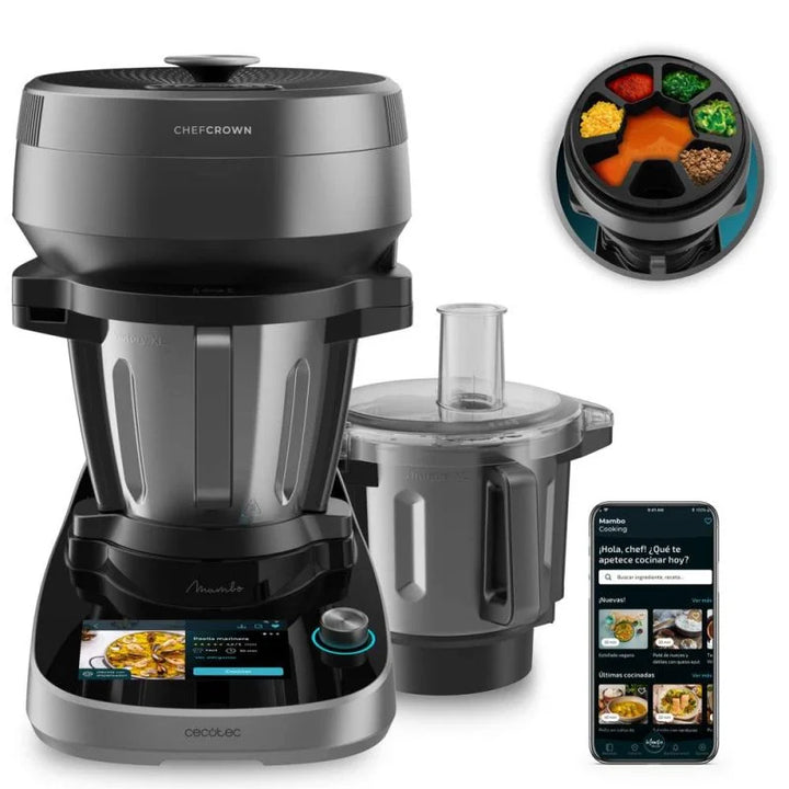 Mambo CooKing Total Gourmet Robot de Cocina Multifunción con Dispensador de Alimentos 4.5L