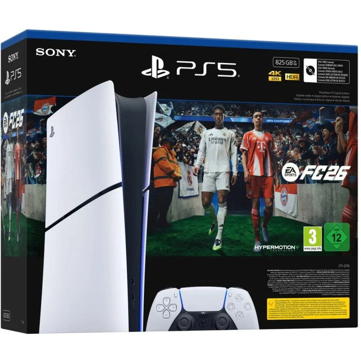 Sony PlayStation 5 Slim + Mando Dual Sense y Juego EA Sports FC 26 Digital