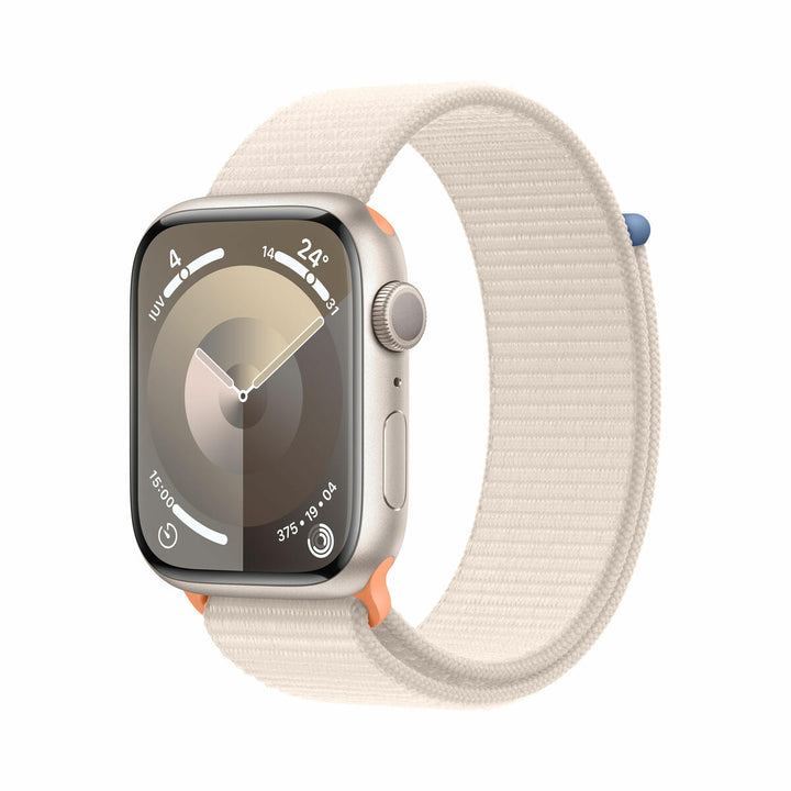 Apple Watch Series 9 | GPS | 45mm | Caja Aluminio Blanco Estrella | correa Loop deportiva Blanco Estrella | Talla única - MR983QL/A