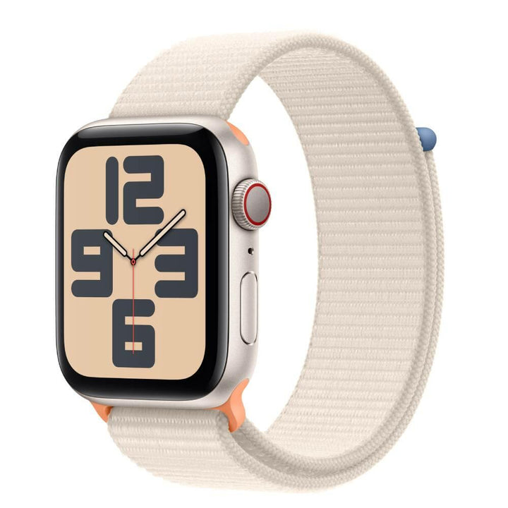 Apple Watch SE | GPS + Cellular | 44mm | Caja Aluminio Blanco | Correa Loop deportiva Blanco Estrella - MRH23QL/A
