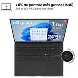 LG Gram 16ZD90S-G.AX75B - 16" - Intel Core Ultra 7-155H - 16GB - 512GB SSD - Freedos