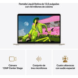 Apple MacBook Air 13" | Chip M5 | 24GB RAM | 1TB SSD | CPU 10 núcleos | GPU 10 núcleos | Blanco Estrella - MDHD4Y/A