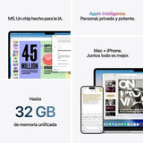 Apple MacBook Air 13" | Chip M5 | 24GB RAM | 1TB SSD | CPU 10 núcleos | GPU 10 núcleos | Blanco Estrella - MDHD4Y/A