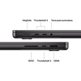 Apple MacBook Pro 14" | Chip M5 | 16GB RAM | 1TB SSD | CPU 10 núcleos | GPU 10 núcleos | Negro Espacial - MDE14Y/A
