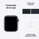 Apple Watch SE | GPS | 44mm | Caja Aluminio Medianoche | Correa Loop deportiva Medianoche | Única - MREA3QL/A