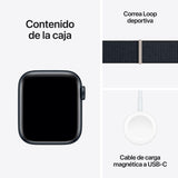 Apple Watch SE | GPS | 40mm | Caja Aluminio Medianoche | Correa Loop deportiva Medianoche | Única - MRE03QL/A