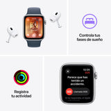 Apple Watch SE | GPS | 44mm | Caja Aluminio Plata | Correa deportiva Azul | S/M - MREC3QL/A