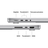 Apple MacBook Pro 14" | Chip M5 | 16GB RAM | 512GB SSD | CPU 10 núcleos | GPU 10 núcleos | Plata - MDE44Y/A