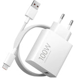 Cargador de Pared Xiaomi 100W HyperCharge Tipo-A USB + Cable USB-C Blanco, 1 Puerto