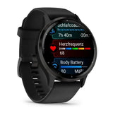 Garmin Venu 3 AMOLED 1.4" 46g GPS Sensor Ritmo Cardíaco Negro