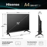 Hisense 32A4Q 32" - Smart Tv - Dolby DTS HD Sin Marcos Modo Juego