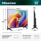 Hisense QLED 32A4S - 32" - Smart Tv - Full HD 60Hz HomeOS HDR10 HLG