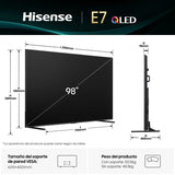 Hisense QLED 98E7Q 98" 4K UHD Smart TV VIDAA Dolby Vision Quantum Dot