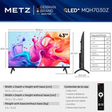 Metz QLED+ 43MQH7030Z 43" Smart Tv Wifi Full HD