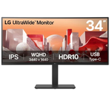 Monitor LG 34BA75QE-B IPS Curvo 3440x1440 WQHD HDR10 USB-C 90W Altavoces KVM Vesa