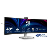 Monitor Philips 49B2U6900CH Dual QHD 75Hz VA Curvo HDR400 Webcam KVM USB-C - 49"