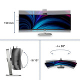 Monitor Philips 49B2U6900CH Dual QHD 75Hz VA Curvo HDR400 Webcam KVM USB-C - 49"
