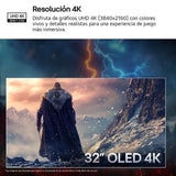 Monitor LG UltraGear 32GX850A-B 32" Ultra HD 4K 165Hz OLED 0,03ms G-SYNC FreeSync HDR10