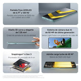 POCO M8 Plata 5G - 512GB - 8GB - AMOLED 120Hz 5G Dual SIM Carga Rápida 45W NFC IP65 HyperOS 2)
