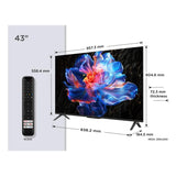 TCL LED 43P6K 43" - Smart Tv - 4K UHD Google TV Dolby Atmos AiPQ Bluetooth Wi-Fi 5