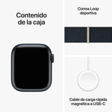 Apple Watch Series 9 | GPS | 41mm | Caja Aluminio Medianoche | correa Loop deportiva Medianoche | Talla única - MR8Y3QL/A