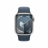 Apple Watch Series 9 | GPS | 41mm | Caja Aluminio Plata | correa deportiva Azul tempestad | Talla M/L - MR913QL/A
