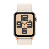 Apple Watch SE | GPS + Cellular | 44mm | Caja Aluminio Blanco | Correa Loop deportiva Blanco Estrella - MRH23QL/A